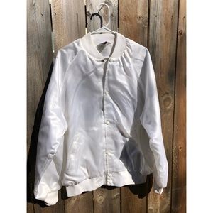 Vintage White Bomber Jacket